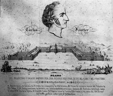 Foto de Plano del Falansterio o Palacio de Carlos Fourier formados por grupos de 1. 620 personas